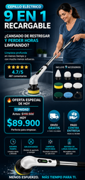 Cepillo Eléctrico de Limpieza 9 en 1
