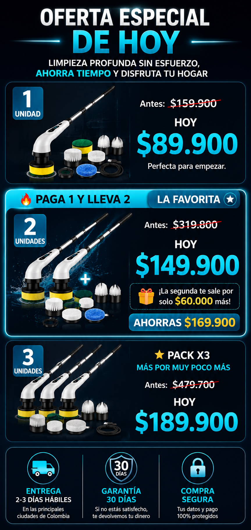 Cepillo Eléctrico de Limpieza 9 en 1
